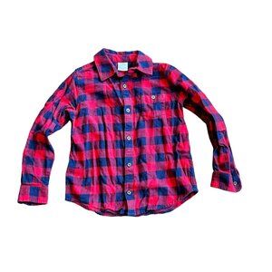 Hanna Red and Blue Flannel Shirt sz 120